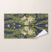 Walter Crane Vintage Navy Wit Leliepatroon Bad Handdoek (Handdoek)