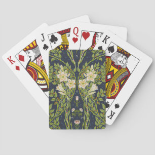 Walter Crane Vintage Navy Wit Lila Patroon Pokerkaarten