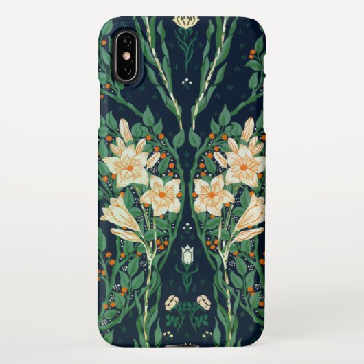 Walter Crane White Lily-Blauwe Achterwand Douchego iPhone Hoesje (Achterkant)