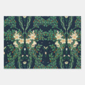 Walter Crane White Lily-Blue Back Inpakpapier Vel (Voorkant)