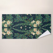 Walter Crane White Lily-Blue Back Shower Curtain Badhanddoek (Badhanddoek)