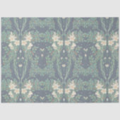 Walter Crane White Lily-Blue Back Shower Curtain Tissuepapier (Voorkant)