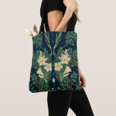 Walter Crane White Lily-Blue Back Tote Bag (Dichtbij)