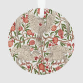 Walter Crane Witte Kaketoe Rode Granaatappel Kunst Ornament (achterkant)