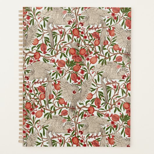 Walter Crane Witte Kaketoe Rode Granaatappel Kunst Planner (Voorkant)