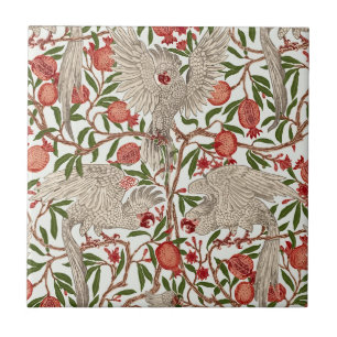 Walter Crane Witte Kaketoe Rode Granaatappel Kunst Tegeltje