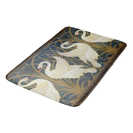 Walter Crane - Zwaan, Rush en Iris Art Nouveau Badmat (Gekanteld)