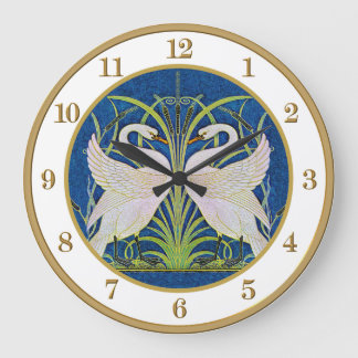 Walter Crane's Art Nouveau Twin Swans Clock Grote Klok