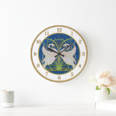Walter Crane's Art Nouveau Twin Swans Clock Grote Klok (Huis)