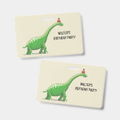 Walter de Dinosaurus Badge (Voor- en achterkant)