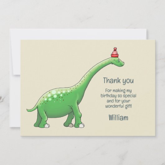 Walter de Dinosaurus Dank Je Kaart (Voorkant)