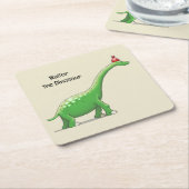 Walter de Dinosaurus Kartonnen Onderzetters (Schuin)