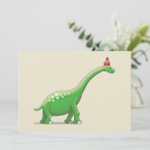 Walter de dinosaurus met de lange nek kaart (Staand voorkant)