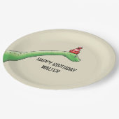 Walter de Dinosaurus Papieren Bordje (Gekanteld)