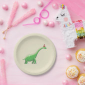 Walter de Dinosaurus Papieren Bordje (Feest)