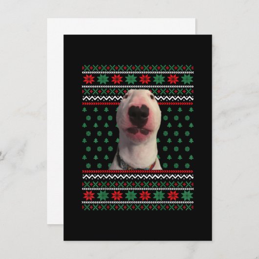 Walter Dog Meme Ugly kerstSweater Xmas Funny Kaart (Voorkant / Achterkant)