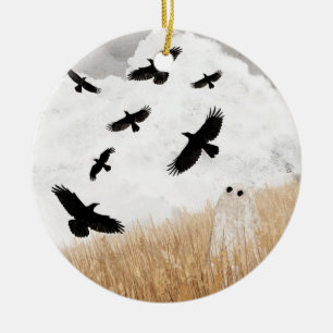 Walter en de kraaien keramisch ornament