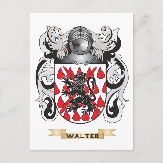 Walter Family Crest (wapenschild) Briefkaart (Voorkant)