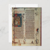 Walter Map neemt een verhaal over de avonturen. Briefkaart (Voorkant / Achterkant)