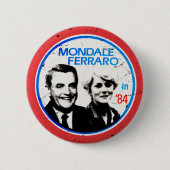 Walter Mondale Geraldine Ferrero  verkiezingen Ronde Button 5,7 Cm (Voorkant)