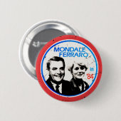 Walter Mondale Geraldine Ferrero  verkiezingen Ronde Button 5,7 Cm (Voorkant /achterkant)