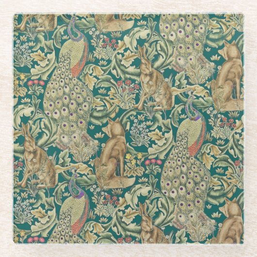 Walter Morris "Forest"  Glazen Onderzetter (Voorkant)