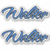 Walter Name blue Aufkleber Sticker Stickerset (Voorkant)