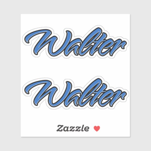 Walter Name blue Aufkleber Sticker Stickerset (Vel)