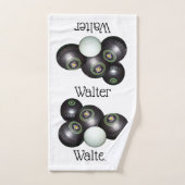 Walter Name on Lawn Bowls Design, Handdoek (Handdoek)