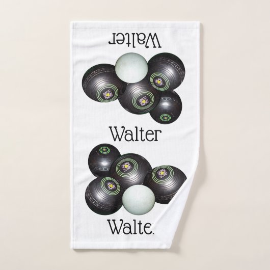 Walter Name on Lawn Bowls Design, Handdoek (Handdoek)