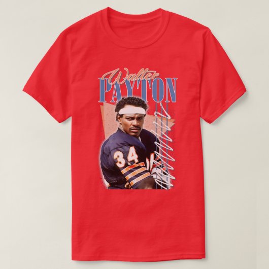 Walter Payton 80s Retro esthetisch T-shirt (Design voorkant)