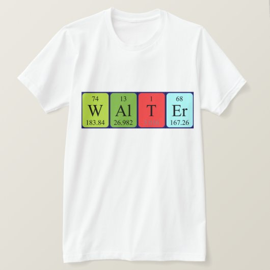 Walter periodiek table name shirt (Design voorkant)