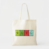 Walter periodieke table name canvas tas (Voorkant)