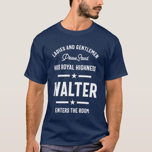 Walter Persoonlijke naam Birthday Gift T-shirt (Voorkant)
