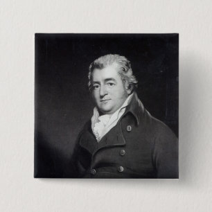 Walter Ramsden Fawkes, gegraveerd door William Say Vierkante Button 5,1 Cm