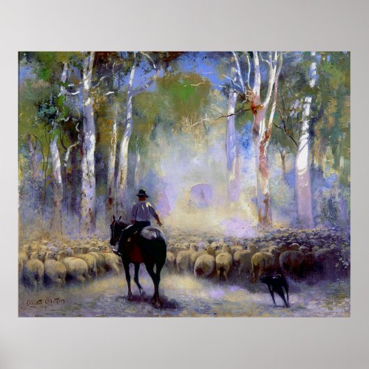 Walter Withers The Drover 1912 Australian Art Poster (Voorkant)