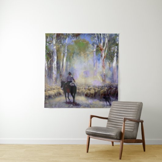 Walter Withers The Drover 1912 Australian Art Wandkleed (In situ)