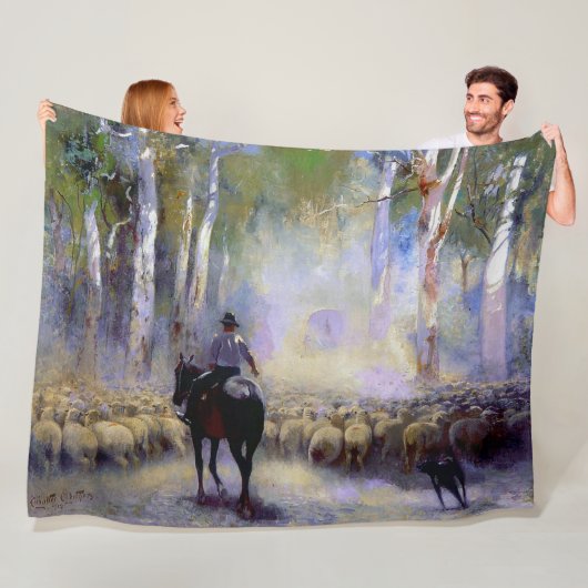 Walter Withers The Drover 1912 Australian Artist Fleece Deken (In situ)