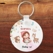 waltercolor Little Red Riding Hood birthday plate Sleutelhanger (Voorkant)