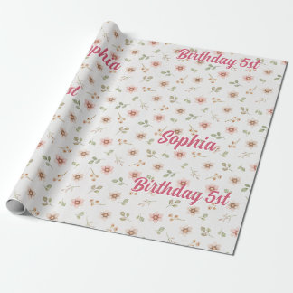  waltercolor little red riding hood floral wrappin cadeaupapier