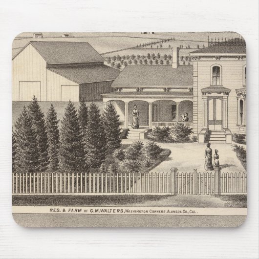 Walters, kroonbewoners, boerderij muismat (Voorkant)