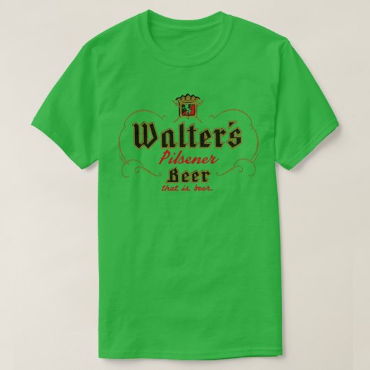 Walters Pilsner Bierretro Gebroken Brouwerij T-shirt (Design voorkant)