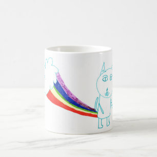 Walter's regenboogkat koffiemok