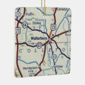 Waltersboro South Carolina Map Keramisch Ornament (Rechts)