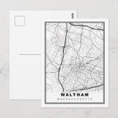 Waltham Map Briefkaart (Voorkant / Achterkant)