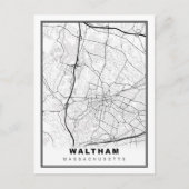 Waltham Map Briefkaart (Voorkant)