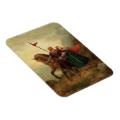 Walther en Hildegund op de vlucht met hun paard Magneet (Rechterzijde)