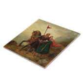 Walther en Hildegund op de vlucht met hun paard Tegeltje (Zijkant)