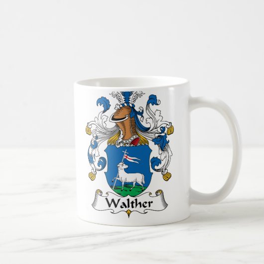 Walther Family Crest Koffiemok (Rechts)