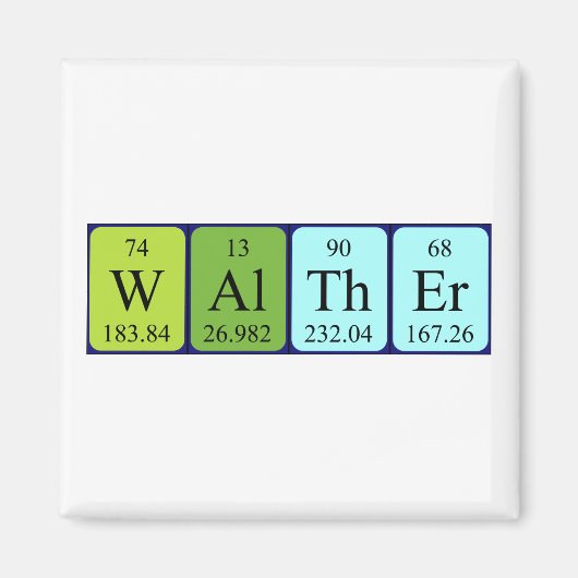 Walther periodieke lijstnaam magnet (Voorkant)